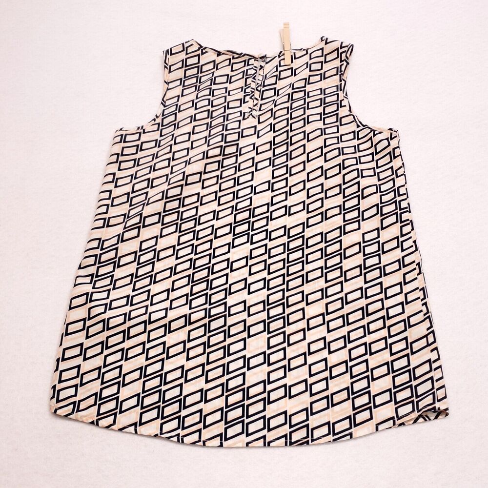 Banana Republic Sleeveless Casual Pullover Shirt Womens Size XS White Blue - Picture 7 of 8